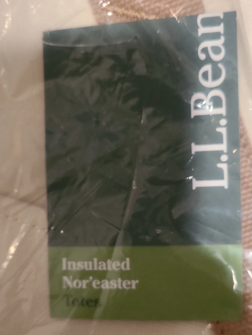 L.L. Bean Insulated Nor'easter Tote, NWT, Cream Tan Large Strong LL Bean